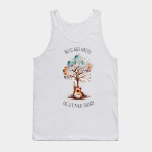 Acoustic Guitar Tree of Life |Gift for Guitar Player | Nature Guitarist | Motivational quotes Tank Top